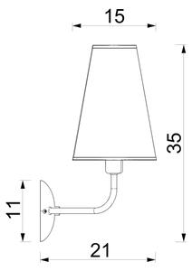 Nástenná lampa GRENADA 2xE14/15W/230V béžová