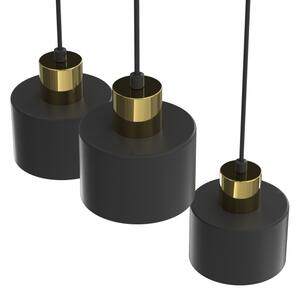 Luster na lanku PARKLA 3xE27/15W/230V čierny