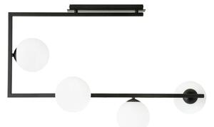 Luster na tyči SOMA 4xE14/10W/230V čierna/biela