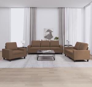 Maison Exclusive – 3-dielna sedacia súprava, hnedá látka