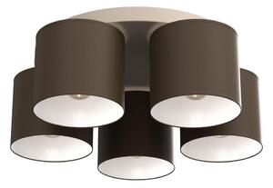 Stropné svietidlo ARDEN 5xE27/15W/230V priemer 44 cm béžová/hnedá