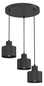 Luster na lanku PARKLA 3xE27/15W/230V čierny