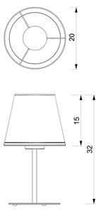 Stolná lampa ARDEN 1xE27/15W/230V béžová