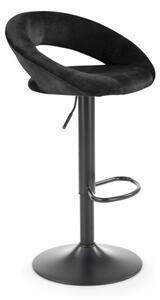 Barová stolička KAIMAN, 53x78-100x48, čierna