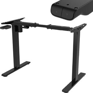 Výškovo nastaviteľný rám stola, elektrický rám stola, výškovo nastaviteľný do 121 cm, ochrana proti nárazu, max. zaťaženie 70 kg, ergonomický PC stôl (SPE-114A, 2-stupňový, 1-motor, čierny)