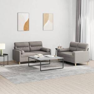 Maison Exclusive – 2-dielna sedacia súprava s vankúmi, látka v odtieni taupe