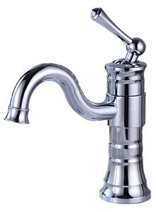 Umývadlová batéria KRAN retro SILVER CHROME stojanková batéria HEMES loft vintage