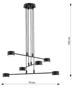 Luster na lanku MODUS 6xGX53/10W/230V čierna