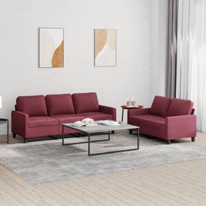Maison Exclusive – 2-dielna sedacia súprava s vankúmi, vínovoervená látka