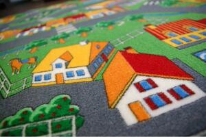 Dywany Lusczow Detský okrúhly koberec City velúrový