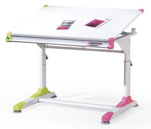 HALMAR Detský rastúci písací stôl Collorido bielo-zeleno-ružový
