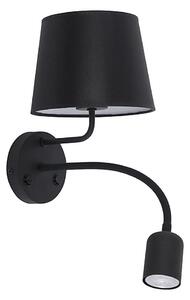 Nástenná lampa MAJA 1xE27/15W/230V + 1xGU10/10W/230V čierna