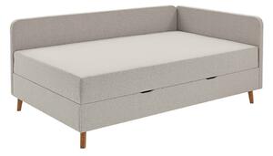 Béžová čalúnená jednolôžková posteľ s úložným priestorom 120x200 cm Cabana – Meise Möbel