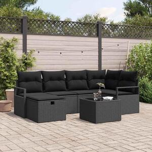 Maison Exclusive - Záhradný nábytok s vankúšmi s úložným priestorom Poly-rattan