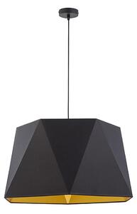 Luster na lanku IVO 1xE27/25W/230V čierna/zlatá