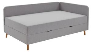 Svetlosivá čalúnená jednolôžková posteľ s úložným priestorom 120x200 cm Cabana – Meise Möbel
