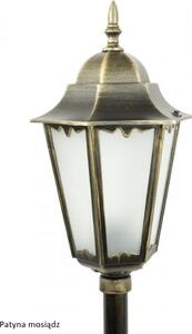 Záhradná stojacia lampa 165x23 cm 1xE27 Patina mosadz IP43 RETRO SU-MA