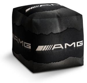Sablio Taburet Cube AMG čierna - 40x40x40 cm
