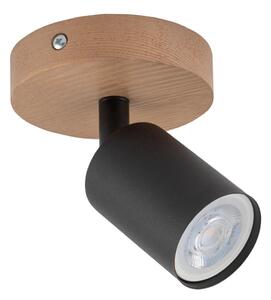 Bodové svietidlo TOP WOOD 1xGU10/10W/230V čierna/drevo