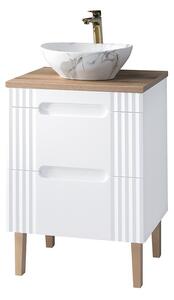 Comad Umývadlová skrinka Fiji s doskou a umývadlom 60 cm dub coast evoke/biela