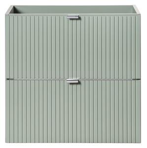 Comad Závesná skrinka Line Reed Green Pati s doskou a umývadlami 140 cm zelená/dub coast evoke