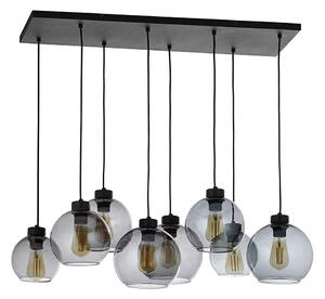 Luster na lanku CUBUS 8xE27/60W/230V čierna