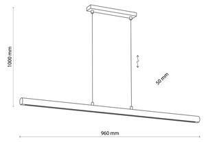 LED Stmievateľný luster na lanku GIACINTO LED/30W/230V