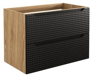 Comad Umývadlová skrinka Luxor Black 82-80-2S čierna/dub olejovaný