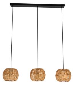 Eglo 44144 - Luster na lanku SHELDON 3xE27/40W/230V hnedá