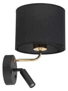 LED Flexibilné svietidlo RICHI 1xE27/15W/230V + LED/3W/230V čierna
