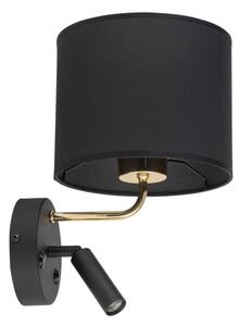 LED Flexibilné svietidlo RICHI 1xE27/15W/230V + LED/3W/230V čierna