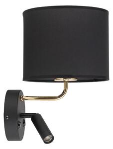 LED Flexibilné svietidlo RICHI 1xE27/15W/230V + LED/3W/230V čierna