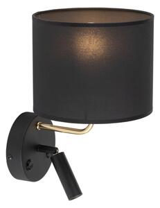 LED Flexibilné svietidlo RICHI 1xE27/15W/230V + LED/3W/230V čierna