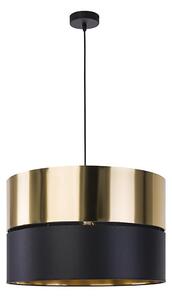 Luster na lanku HILTON 1xE27/25W/230V mosadz/čierna