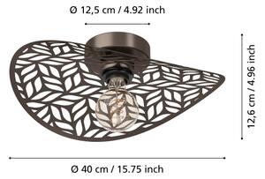 Eglo 44123 - Stropné svietidlo SWABY 1xE27/60W/230V priemer 40 cm bronzové