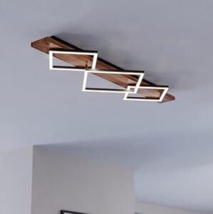 Eglo 901936 - LED stropné svietidlo BOYA 2xLED/13W/230V + LED/16W čierna/hnedá