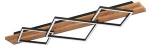 Eglo 901936 - LED stropné svietidlo BOYA 2xLED/13W/230V + LED/16W čierna/hnedá