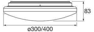 Osram-LED Kúpeľňové stropné svietidlo so senzorom ORBIS LED/15,5W/230V pr. 30 cm IP44 biele
