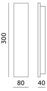 LED Vonkajšie nástenné svietidlo MIRANA LED/8W/230V 4000K IP44 30 cm čierne