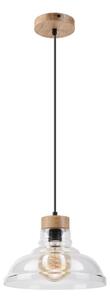 Závesný luster na lanku SINGLE 1xE27/60W/230V pr. 28 cm dub