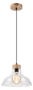 Závesný luster na lanku SINGLE 1xE27/60W/230V pr. 28 cm dub