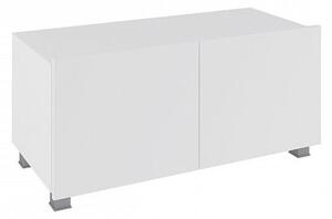 TV stolík BRINICA 100, biela/biely lesk