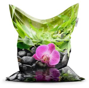 Sablio Sedací vak Ružová orchidea - 150x100 cm