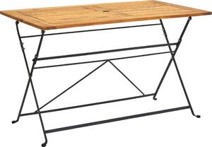 Maison Exclusive – Skladací záhradný stôl 120 x 70 x 74 cm z masívneho akátového dreva