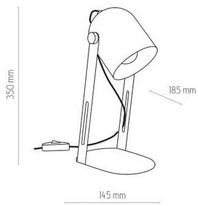 Stolná lampa DAVIS 1xE27/60W/230V biela