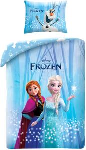 Posteľné obliečky Ľadové kráľovstvo - Frozen - motív Princezné v kúzelnom lese - 100% bavlna - 70x90 cm + 140x200 cm