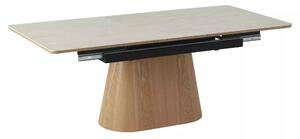 Rozkladací jedálenský stôl 160(200)x90 VALMIR - béžový / dub