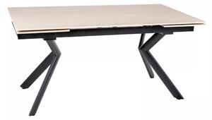 Rozkladací jedálenský stôl 160(240)x90 RODMAN - béžový / čierny