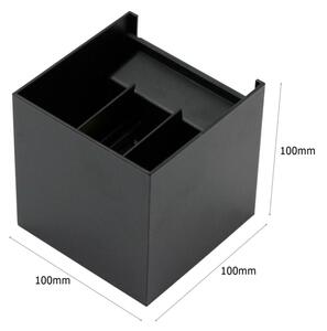 LED Vonkajšie nástenné svietidlo 2xLED/3W/230V IP54 čierna