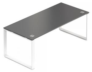 Stôl Creator 200 x 90 cm, biela podnož, 2 nohy
